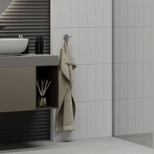PERCHA ZINC METAL BRILLO COLOR CROMO PARA BAÑO CROMO
