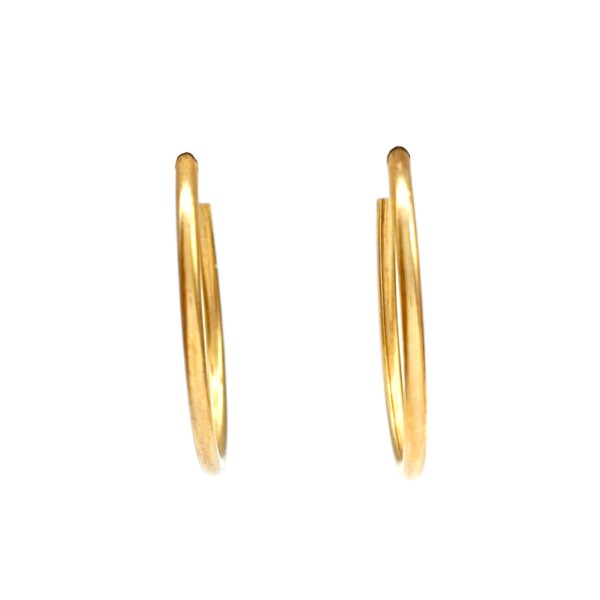 Caravanas aros de oro finos- Oro bajo - Sin piedra- CA8044 sinpiedra