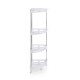 Estantería esquinero 4 estantes alu/plas 32x25x82cm BLANCO
