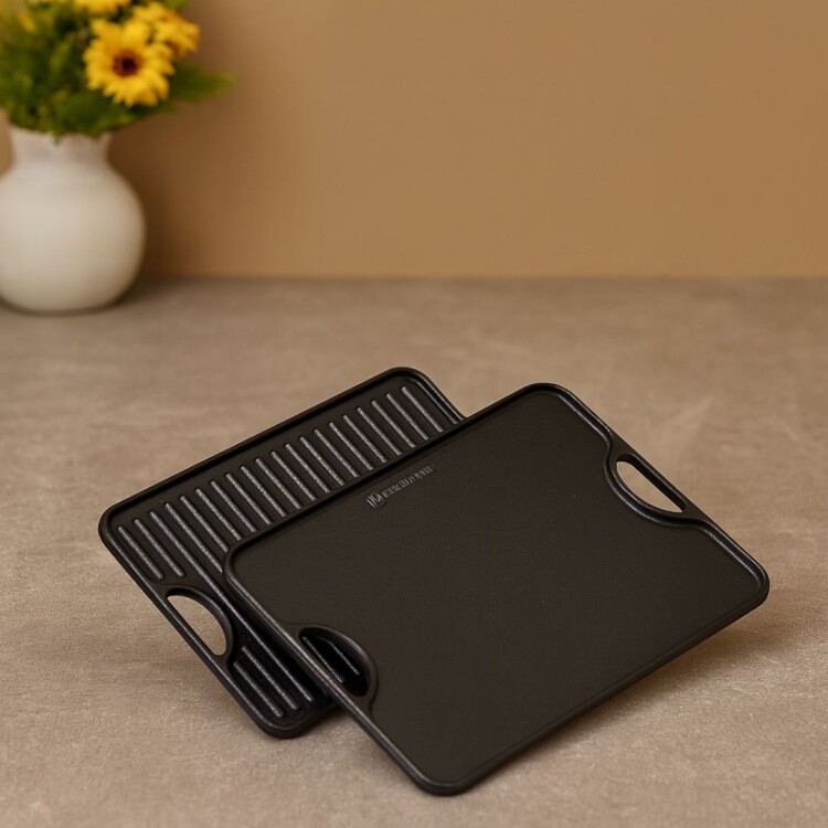 PLANCHA VICTORIA HIERRO FUNDIDO C/ASAS 50X35CM NEGRO