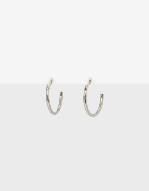 Aros Argollas Metal Argollas En Plata 925 - Plateado