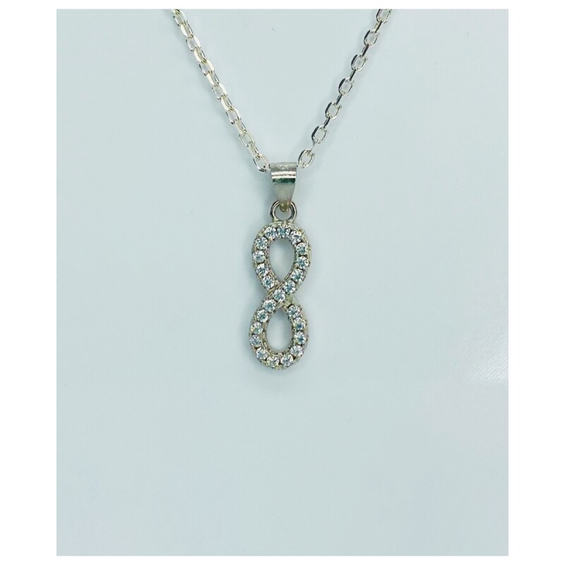 DIJE DE PLATA INFINITO CON CIRCONIAS L6dslf-01694-x3