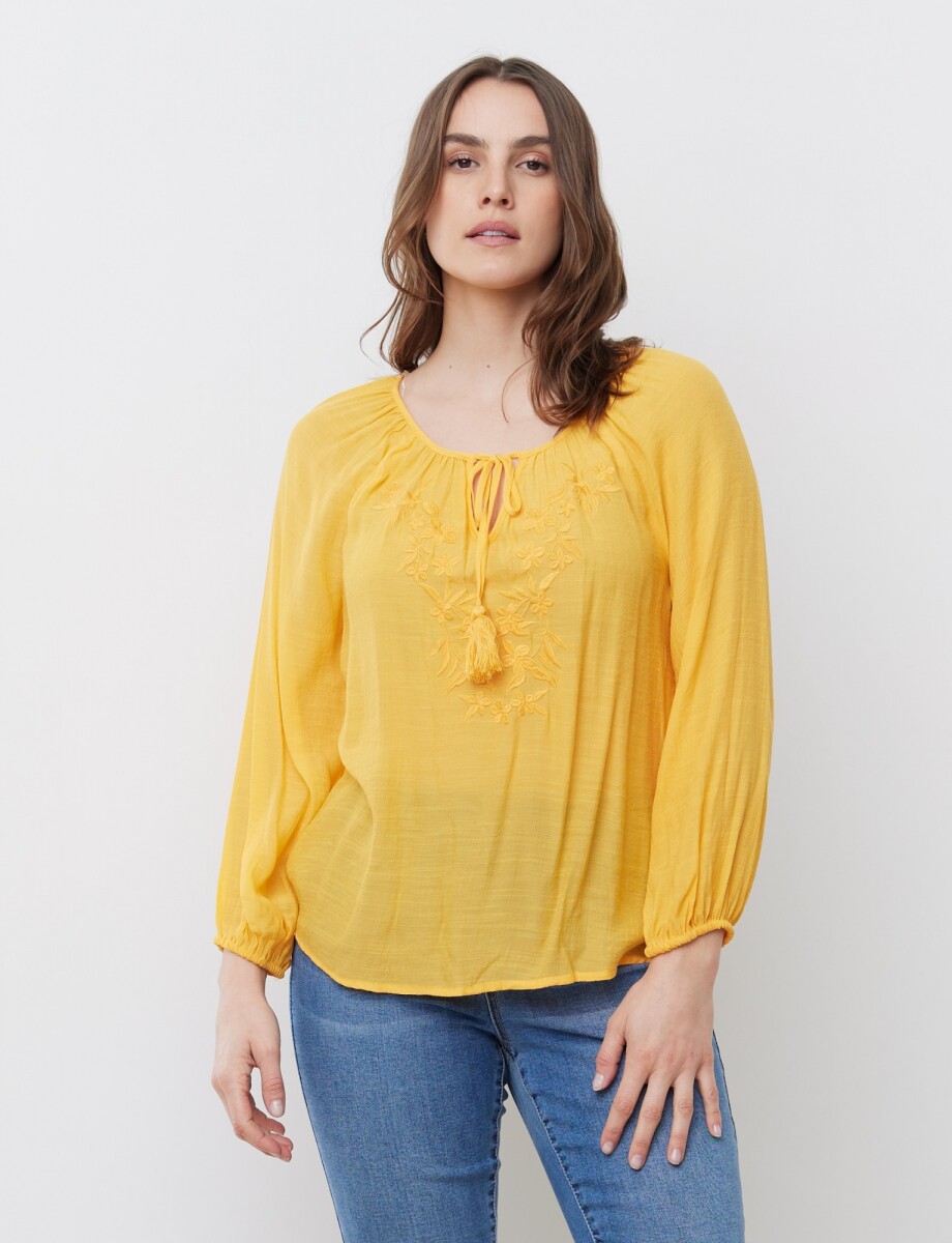 Blusa Bordado - Amarillo 