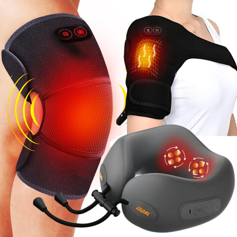 Combo X3 Masajeador Deportivo Cuello Rodilla Espalda COMBO MASAJEADOR DEP CUELL+ESPAL+RODILLA