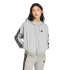 Campera de Mujer Adidas Essentials French Terry 3 Tiras Gris - Negro