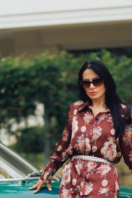 Camisa Erica Bordeaux