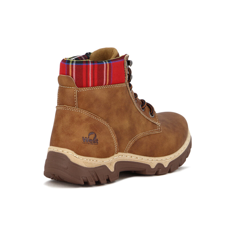 West Bota Hood De Dama Acordonada Marron Claro