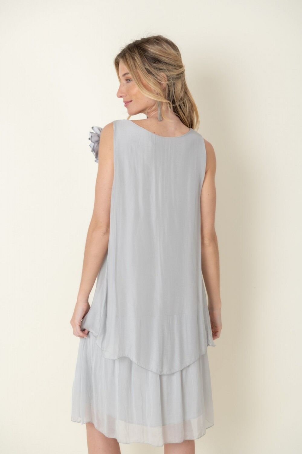 VESTIDO AMAPOLA Gris claro