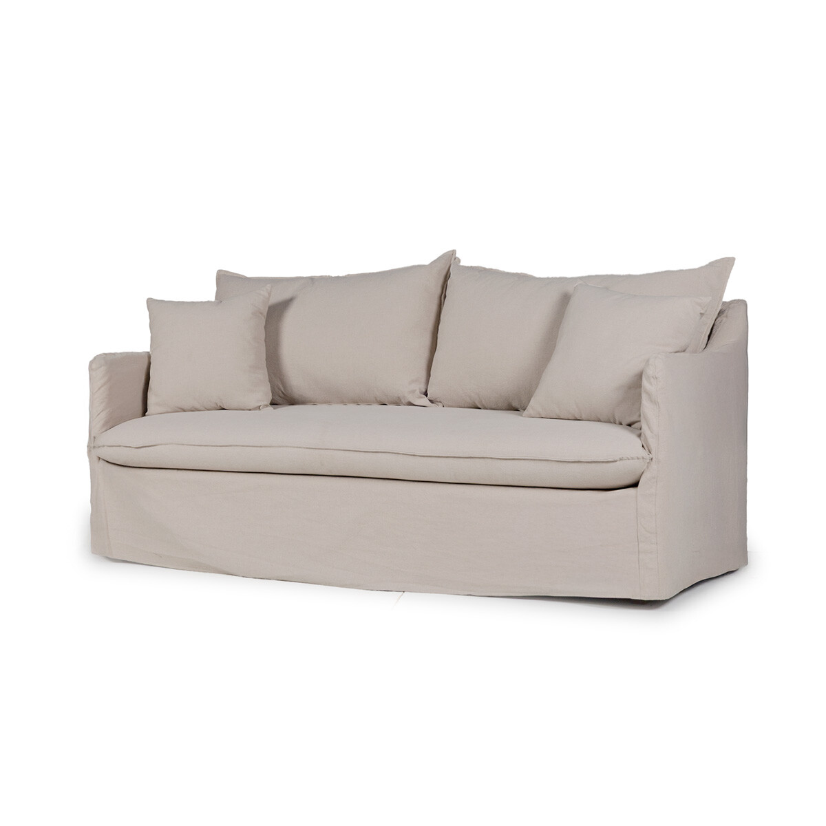 Sofá Snow con Funda - Tela Rústica - 2,5 cuerpos - TD5263-1636 (Capuccino) 