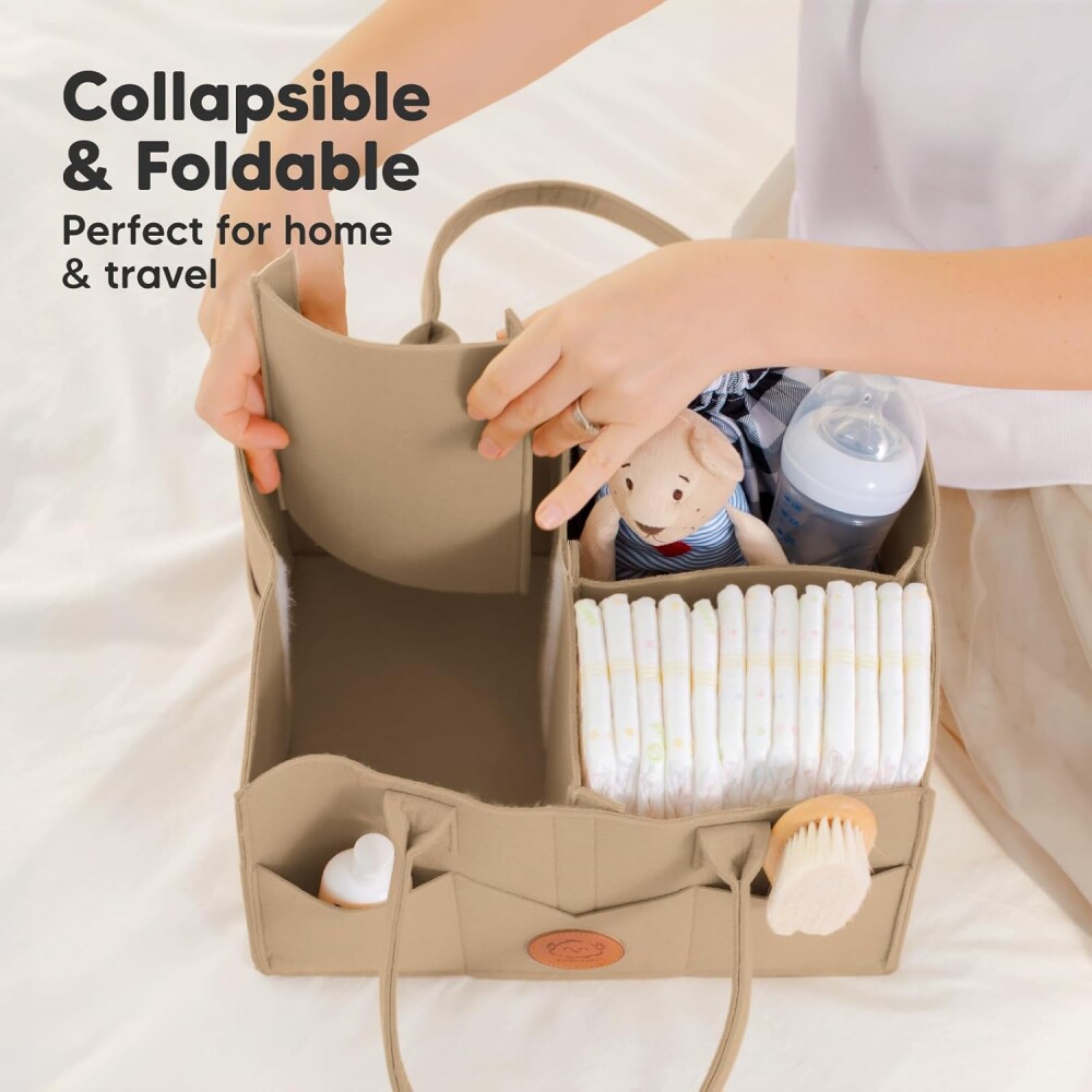 Caddy organizador multifuncion pañalera beige