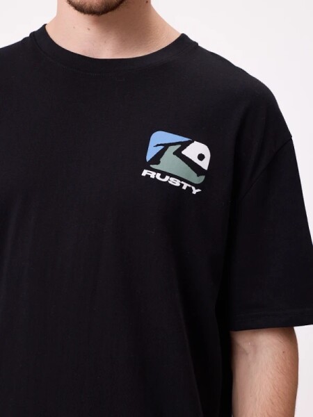 T-SHIRT RUSTY KOMMA NEGRO