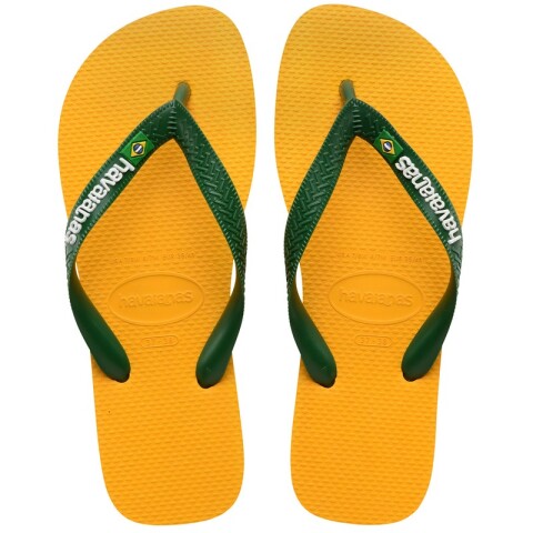 Ojotas Havaianas Brasil Logo Amarillo