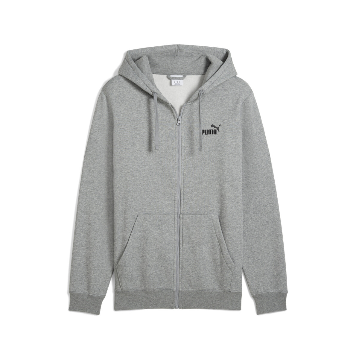 Canguro Puma ESS No. 1 Logo Full-Zip Hoodie FL de Hombre - 682586 03 - Gris 