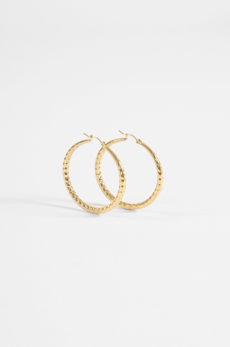 Aros acero textura - dorado 