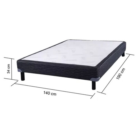 Base Box Sommier para Colchon 2 Plazas - 140x190x34 Base Box Sommier para Colchon 2 Plazas - 140x190x34