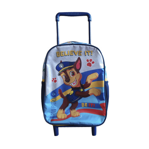 Mochila Infantil Paw Patrol con Carro Tafeta Chica 30 x 23 cm GRIS