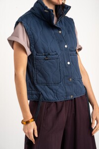 Chaleco Lavado Reversible Marino