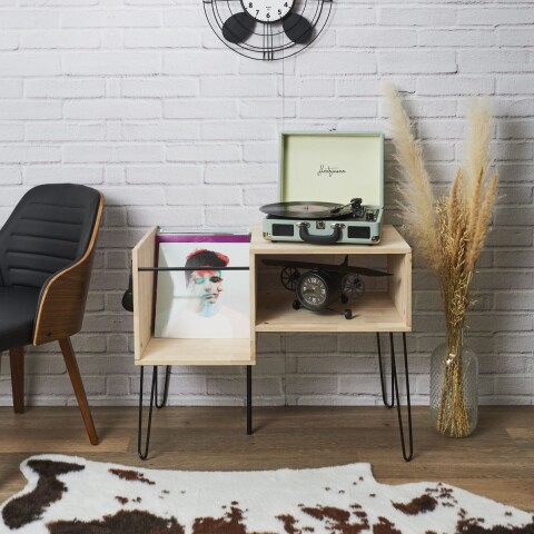 Mueble rack para tocadiscos y vinilos Mueble rack para tocadiscos y vinilos