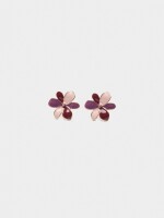 Pendientes De Flor Multicolor Esmaltados multicolor