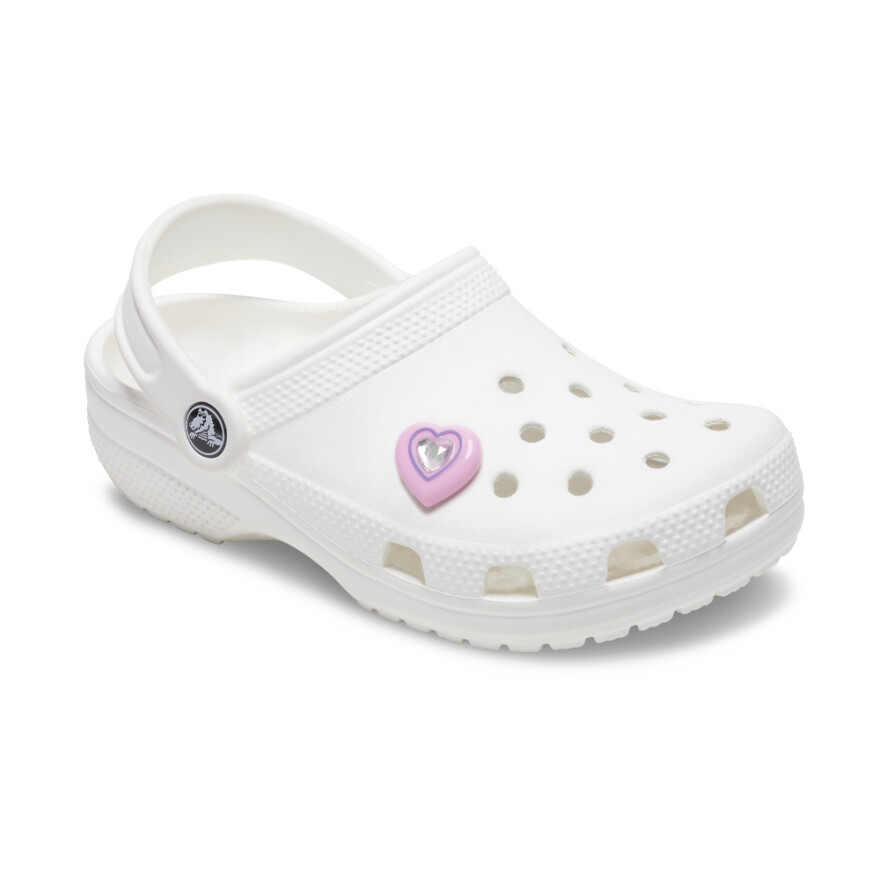 Jibbitz Pink Heart With Gem Multicolor
