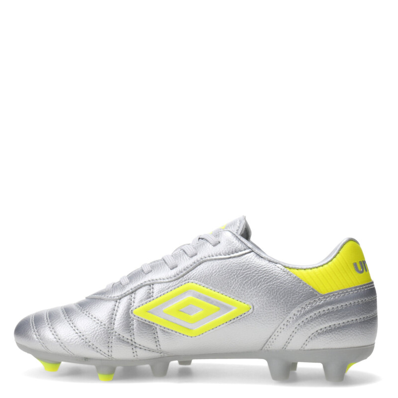 Championes de Fútbol 11 Hombre Umbro Touch FG Plateado - Amarillo Fluor