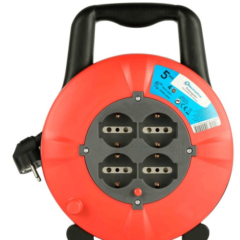 PROLONGADOR C/ENROLLADOR DE CABLE 5 MTS. PROLONGADOR C/ENROLLADOR DE CABLE 5 MTS.