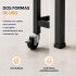 Rack 3 Estantes Metal Rueditas Mueble Organizador Estanteria Variante Color Negro