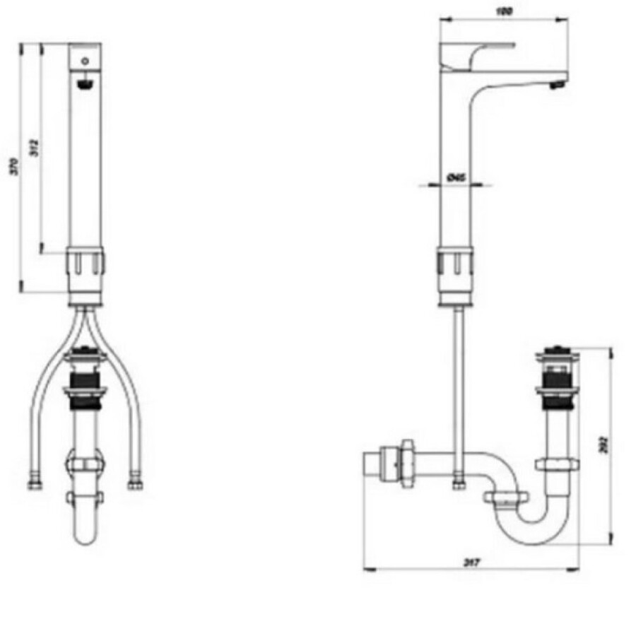 Grifería de Lavatorio Alto Monocomando Cromado Linea Dalia Grifería de Lavatorio Alto Monocomando Cromado Linea Dalia