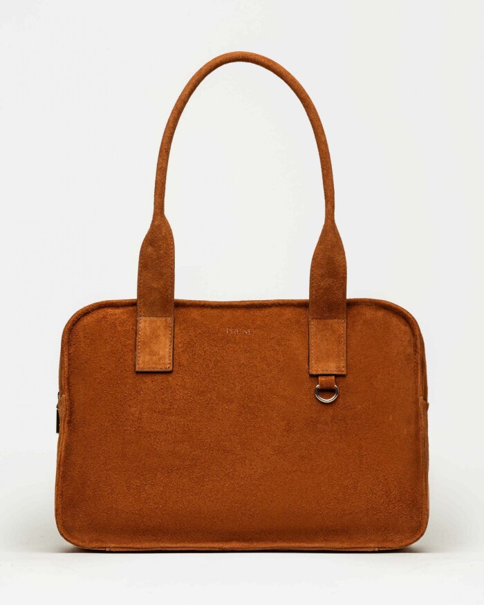 Bolso Capri en cuero gamuza Oxido