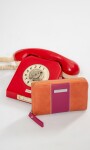 BILLETERA DEDALERA MANDARINA Y FUCSIA