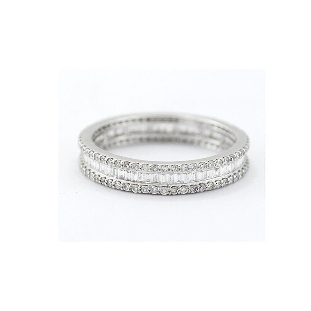 Anillo Sin Fin Oro Blanco 18K Y Brillantes Anillo Sin Fin Oro Blanco 18K Y Brillantes