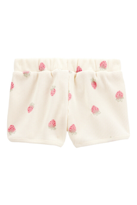 Short de algodón térmico, diseño frutillas Sin color