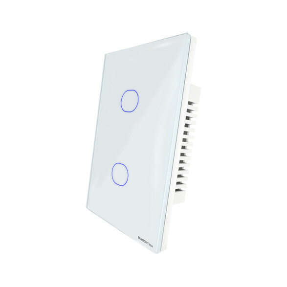 Plaqueta inteligente WIFI touch 2 canales blanco TE3902