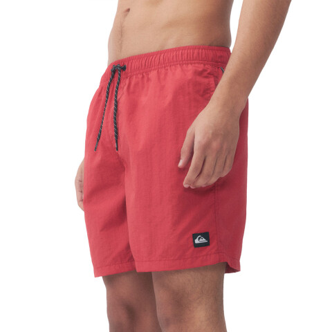 Quiksilver Short Volley LIRIO Hombre - Rojo Rojo