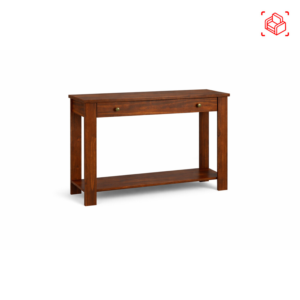 CONSOLA/MESA DE ARRIME LIVING PINO MARRON AGATA NOGAL