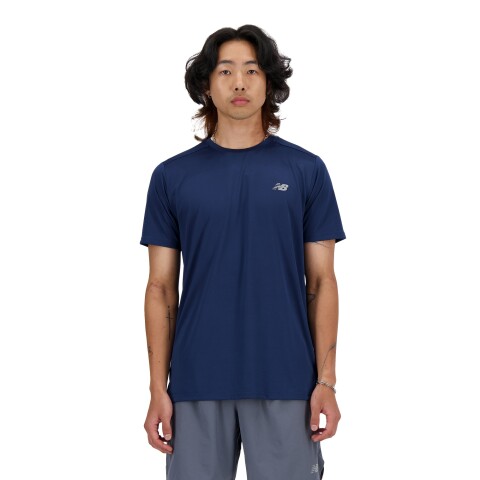 Remera New Balance de Hombre - RUN T-SHIRT - MT41222NNY BLUE