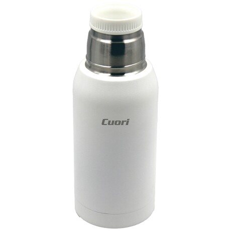 Termo Cuori Botti 750ml de acero Inox con tapón cebador Blanco