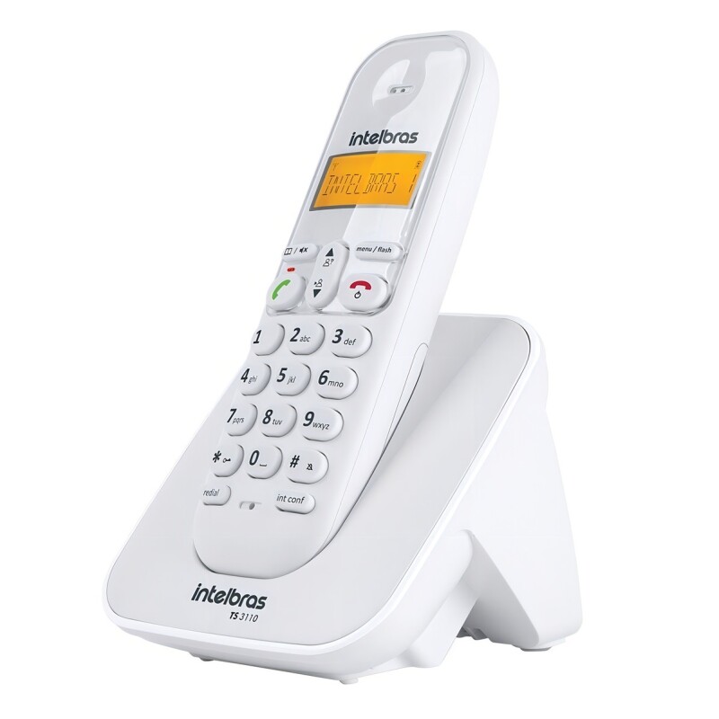 Teléfono Intelbras Ts 3110 inalámbrico - color blanco Teléfono Intelbras Ts 3110 Inalámbrico - Color Blanco