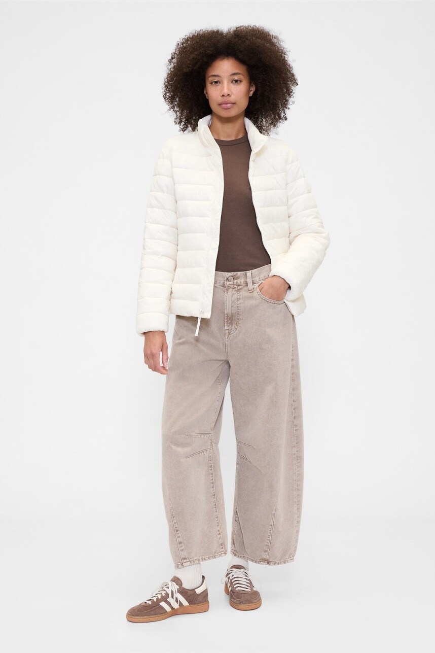 Campera Puffer Mujer Ivory Frost