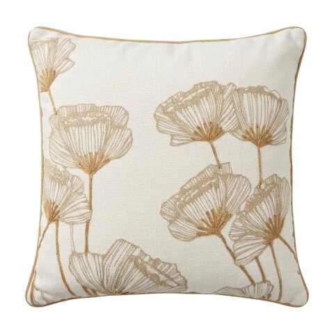 COJIN CUAD BLANCO C/DIS FLOR 45X45CM Unica