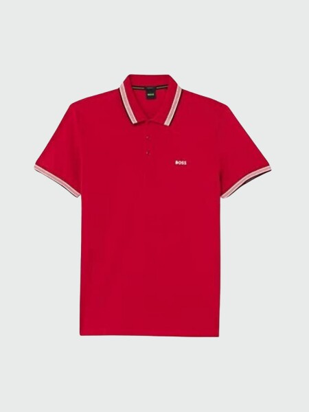 Hugo Boss -Remera polo de algodón, regular fit, PADDY Rojo