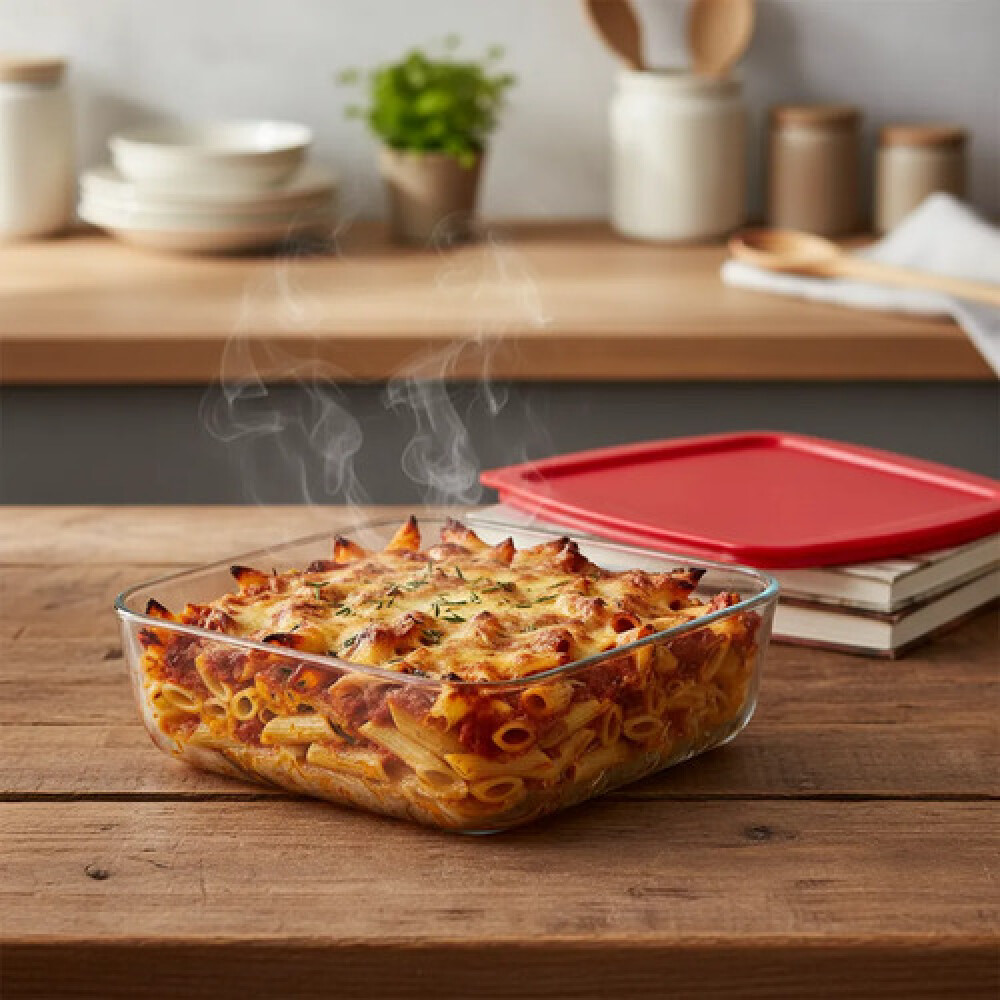 Fuente cuadrada tapa plastica 20 cm 1 L OCUISINE Fuente cuadrada tapa plastica 20 cm 1 L OCUISINE
