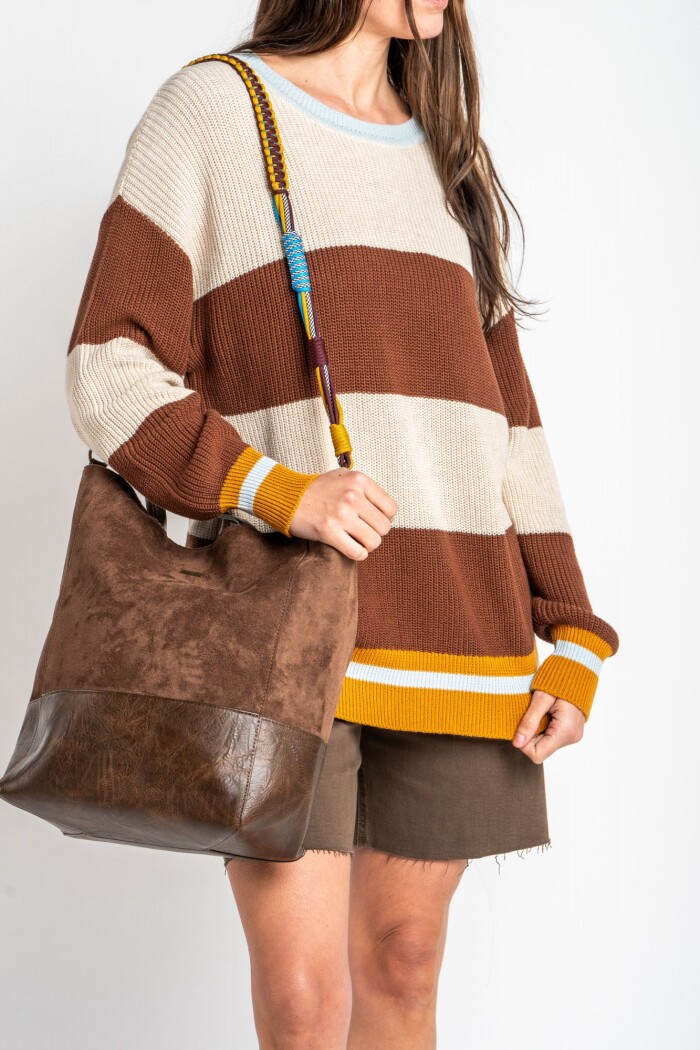 Sweater Rayado Chocolate