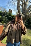 Prince Shirt Chocolate / Tweed Beige