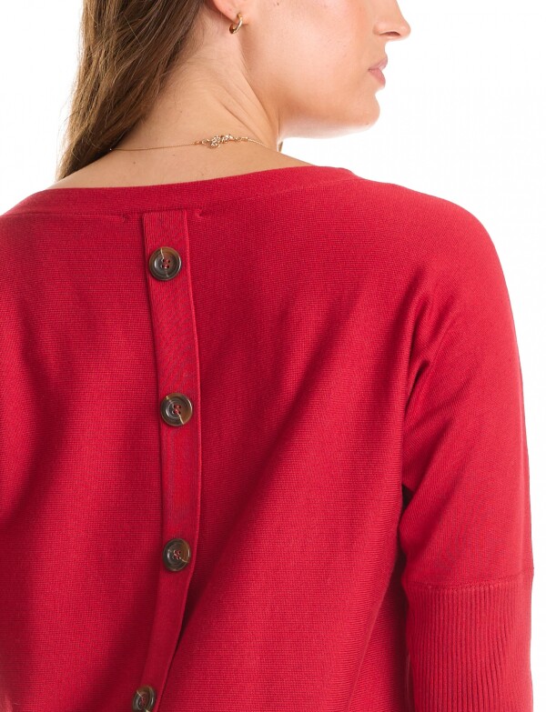 Buzo Espalda Botones ROJO