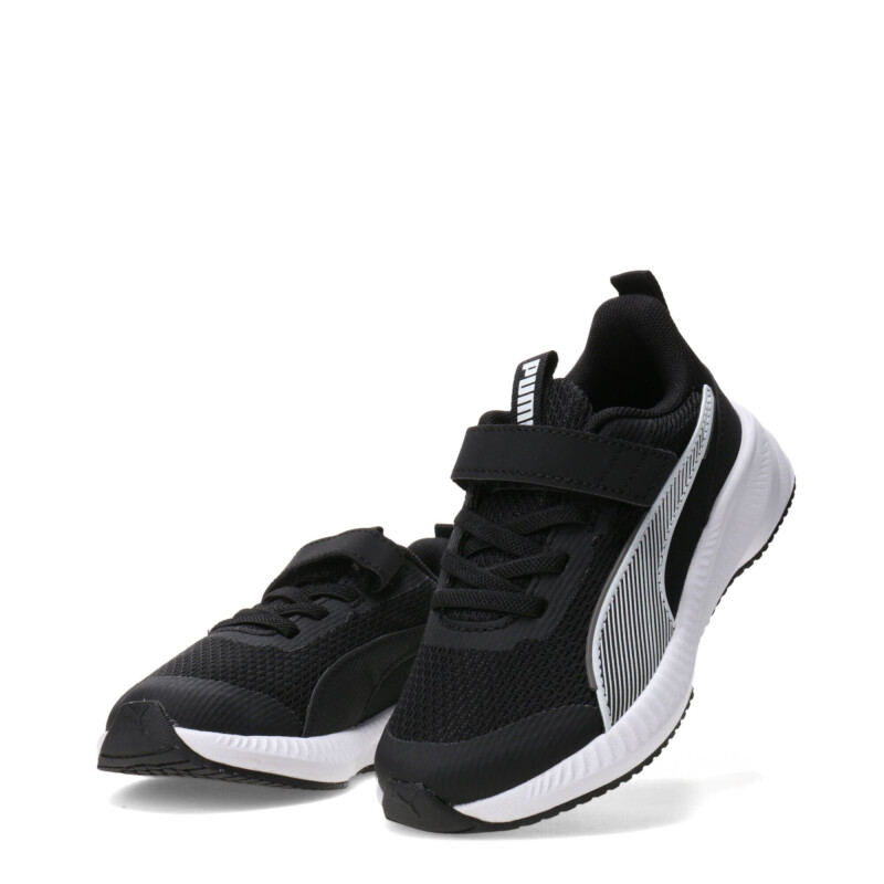 Championes de Niños Puma Flyer 3 Ac+Ps Negro - Blanco