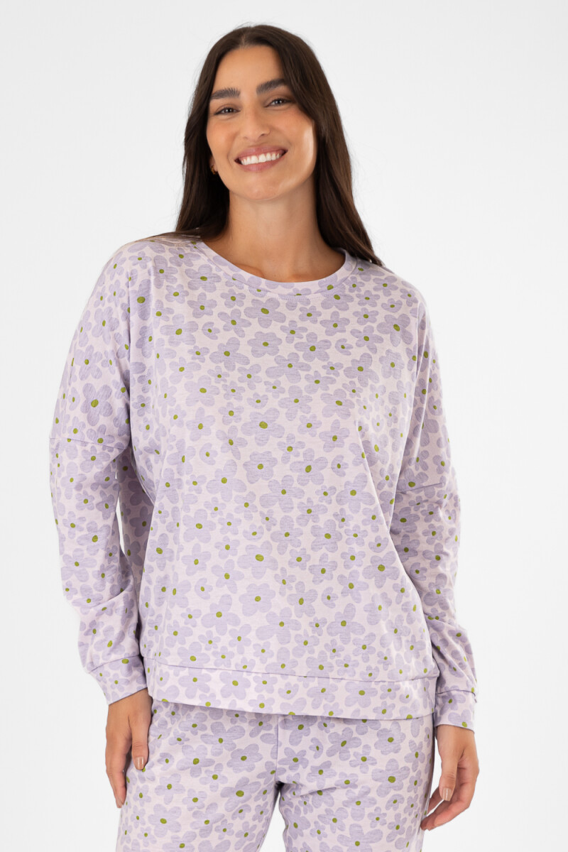 Pijama flower power Lila