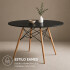 Mesa Comedor ComboHome Eames Redonda Laqueada 100Cm Premium Negro 1