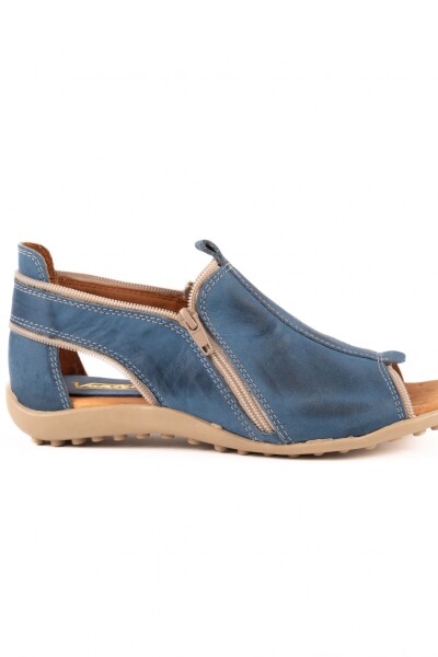 Sandalia Zipper Azul