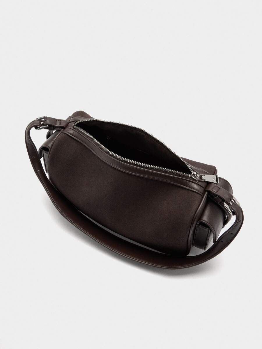 Bolso De Hombro Rectangular marron